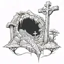 Golgotha tattoo design idea