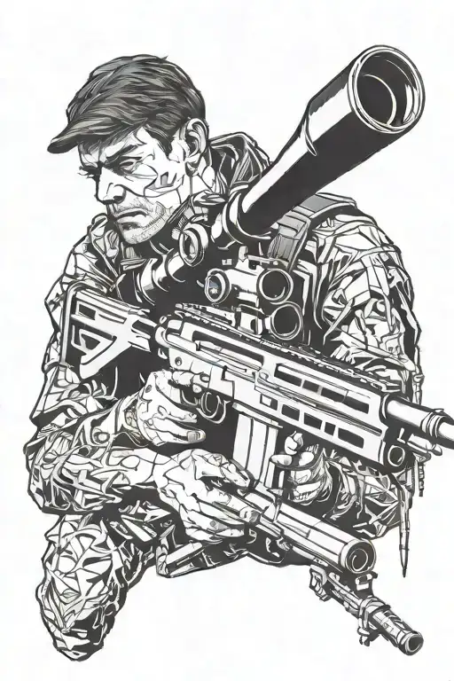 sniper without the right to make a mistake tattoo design idea