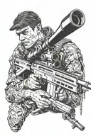 sniper without the right to make a mistake tattoo design idea