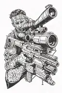 sniper without the right to make a mistake tattoo design idea