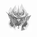 male depression tattoo design idea