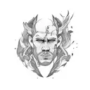 male depression tattoo design idea