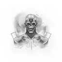 male depression tattoo design idea