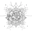 moon and jasmine flower tattoo design idea