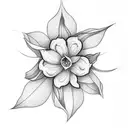 moon and jasmine flower tattoo design idea