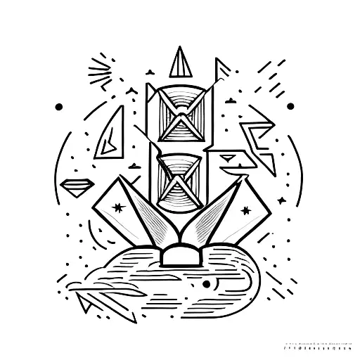 A minimalist tattoo of an open book with the Big Dipper on the page tattoo design idea