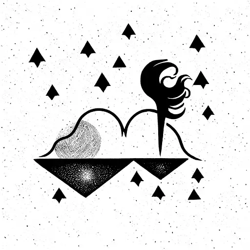 The starlight of the night that we saw together. Don’t forget that night tattoo design idea