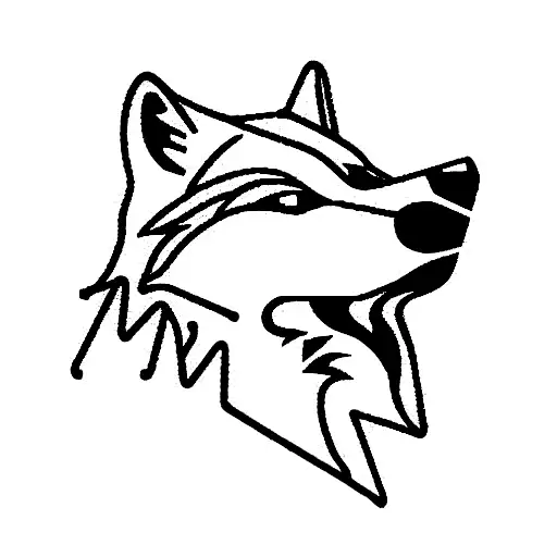 wolf on the  aerial silks tattoo design idea