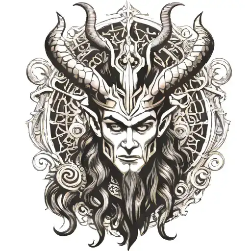 Norse god Loki tattoo design idea