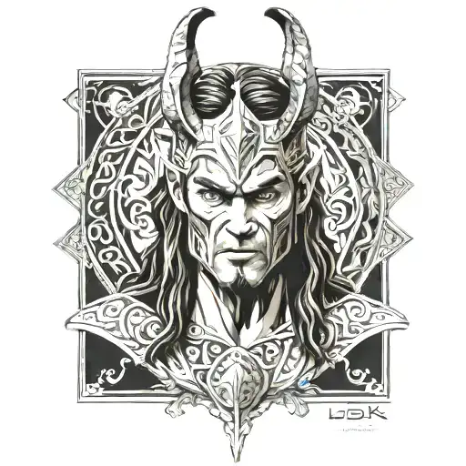 Norse god Loki tattoo design idea