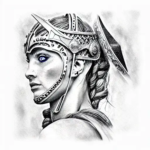 Realism "Roman Warrior" Tattoo Idea - BlackInk AI