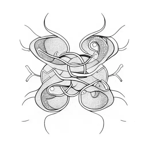ornamental uterus tattoo design idea
