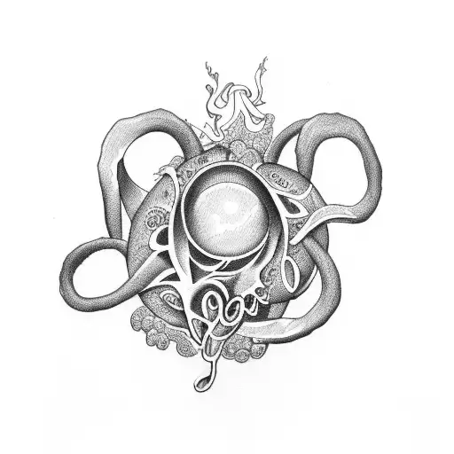 ornamental uterus tattoo design idea