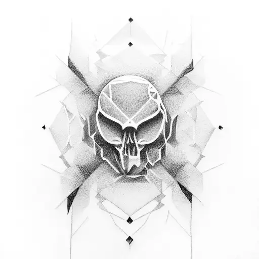 A philosophical quote or symbol related to the concept of mortality and existence, with a minimalist and abstract design tattoo design idea