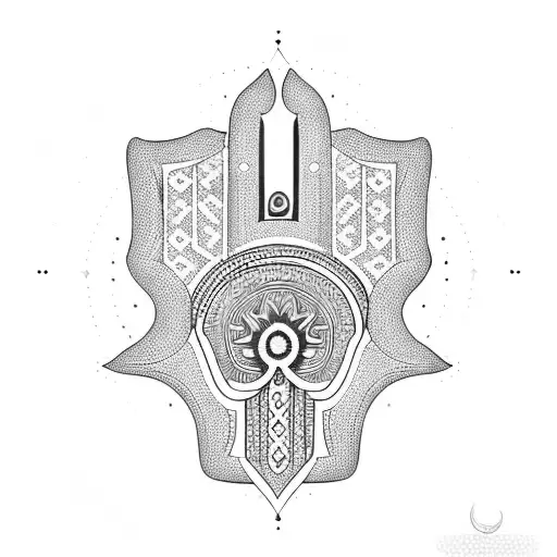 Hamsa Symbol tattoo design idea