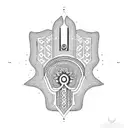 Hamsa Symbol tattoo design idea