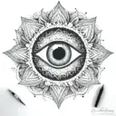 evil eye mandala tattoo design idea