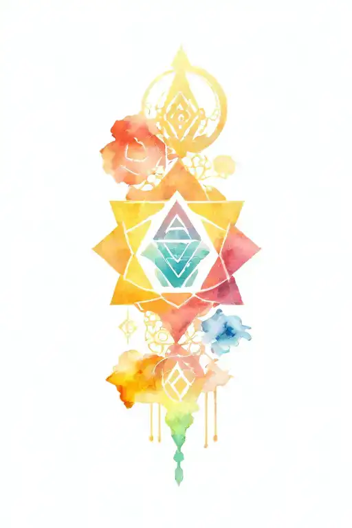 chakra symbols tattoo design idea