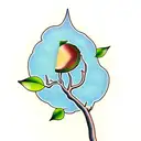 ash tree with avocado tattoo design idea