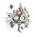 ash tree with avocado tattoo design idea