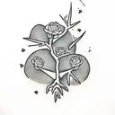 ash tree with avocado tattoo design idea