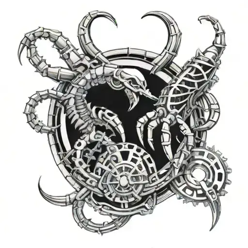 Scorpio and Gemini tattoo design idea