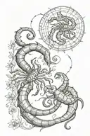 Scorpio and Gemini tattoo design idea