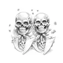 skeleton bartender tattoo design idea