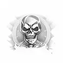 skeleton bartender tattoo design idea