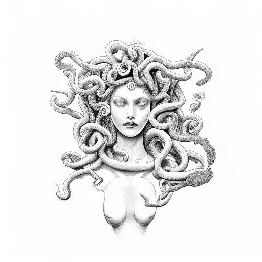 medusa marina  tattoo design idea