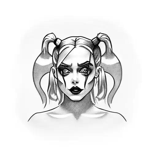 Harley Quinn newborn tattoo design idea