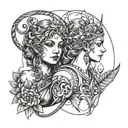 apollo and artemis fineline tattoo tattoo design idea