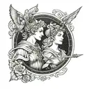 apollo and artemis fineline tattoo tattoo design idea