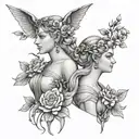 apollo and artemis fineline tattoo tattoo design idea