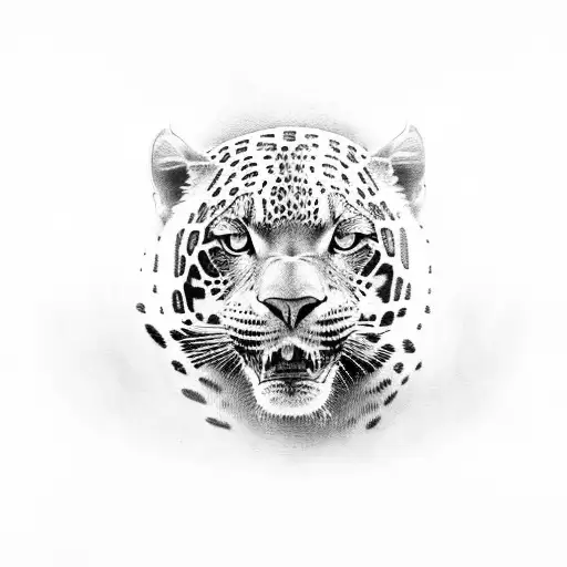 realistic black jaguar tattoo design idea