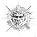 The original artwork is said to be a depiction of Apollo, the Olympian god of the sun and light, though others have cons tattoo design idea