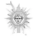 The original artwork is said to be a depiction of Apollo, the Olympian god of the sun and light, though others have cons tattoo design idea