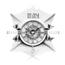 23 roman numerals tattoo design idea