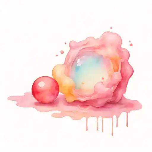 bubble gum tattoo design idea