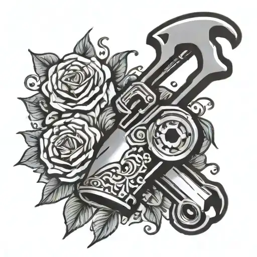 pipe wrench in hand tattoo tattoo design idea