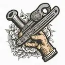 pipe wrench in hand tattoo tattoo design idea