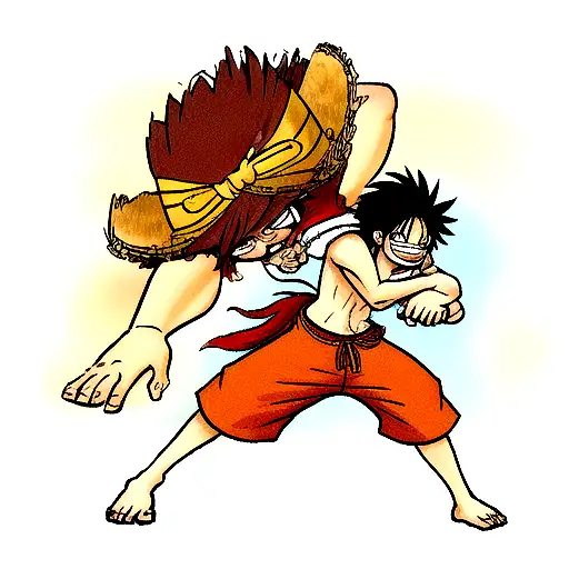 luffy fights kaido tattoo design idea