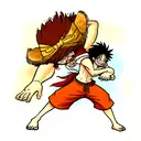 luffy fights kaido tattoo design idea