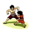 luffy fights kaido tattoo design idea