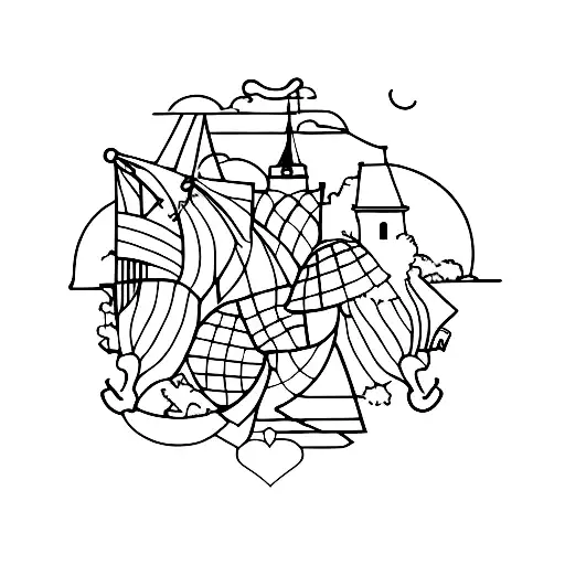 living in holland and in spain tattoo design idea