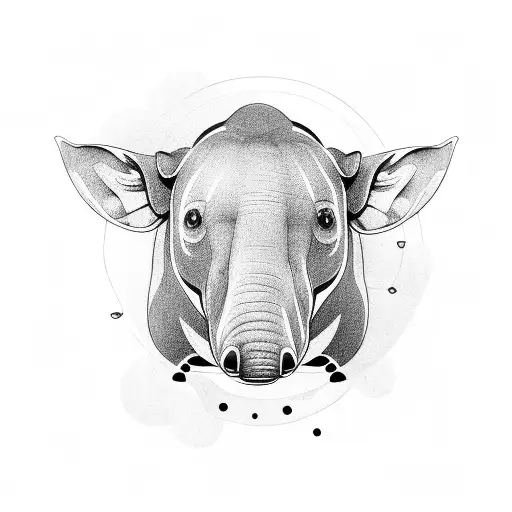 tapir tattoo design idea