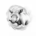 tapir tattoo design idea