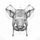 tapir tattoo design idea