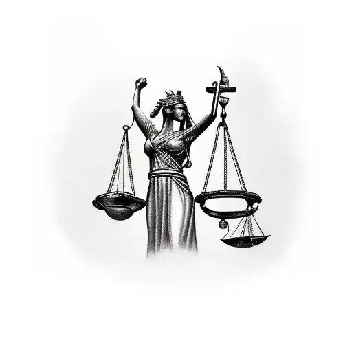 Lady Justice tattoo design idea