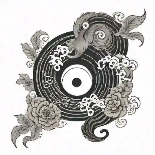 yin and yang Alexander and Elena tattoo design idea